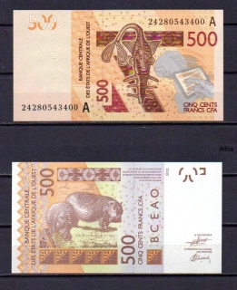 Pobřeží slonoviny 500 Francs 2024 UNC