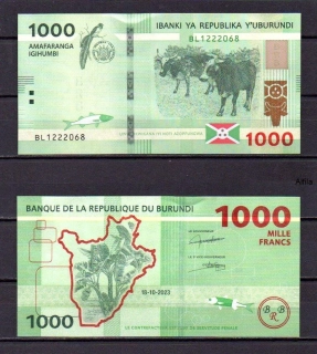 Burundi 1000 Francs 2023 UNC