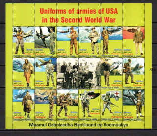 Somalia známky, Uniformy, válka