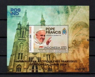 Indonesie známky, Papež Fr. 2024