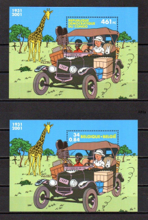 Belgie + Congo známky - Tintin