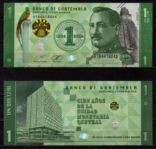 Guatemala 1 Quetzal 2024 UNC