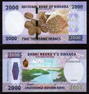 Rwanda 2000 Francs 2024 UNC