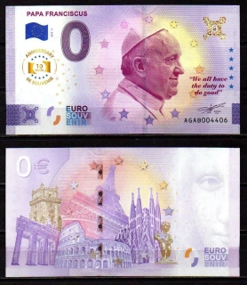 0 Euro Souvenir Argentina 2025 Papež František UNC výroční