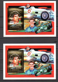 Burkina Faso známky, Ayrton Senna, Schumacher