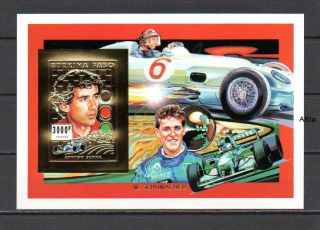 Burkina Faso známky, Ayrton Senna, Schumacher