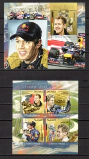 S. Tomé  známky, Vettel, Formule 1