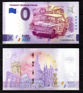 0 Euro Souvenir, ČR, 2026, TRABANT MUZEUM PRAHA 