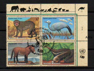 United Nations Fauna známky