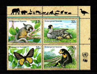 United Nations Fauna známky