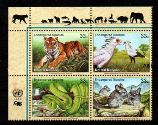 United Nations Fauna známky