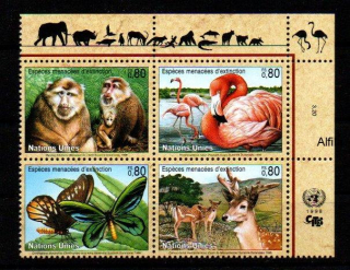 United Nations Fauna známky