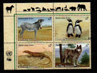 United Nations Fauna známky