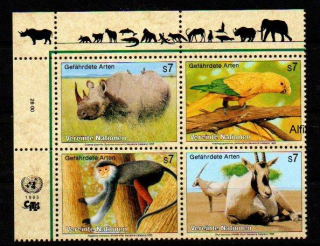 United Nations Fauna známky