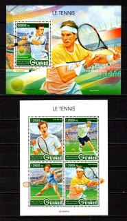 Guinee známky, tenis, djokovic, nadal, 2019