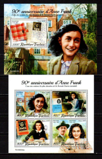 Togolaise známky, Anne Franková, 2019
