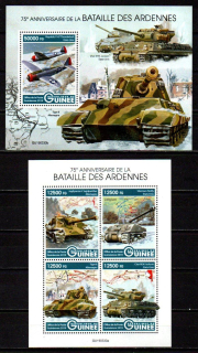 Guinee známky, tank sherman, 2019