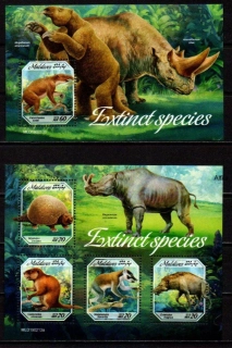 Maldives známky, vyhynulý lenochod, 2019