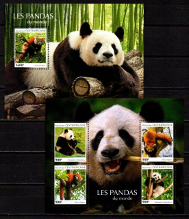 Centrální afrika známky, panda, 2019