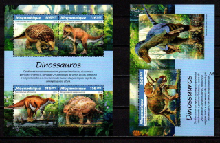 Mosambik známky, dino, 2019