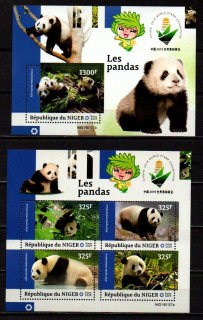 Niger známky, panda, 2019