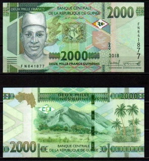 Guinea 2000 Francs 2018 UNC P.48