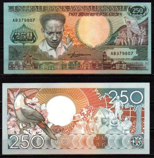 Surinam 250 Gulden 1988 UNC P.134 