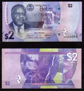 Belize 2 Dollars 2025 UNC P.73 