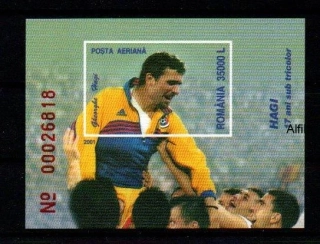 Rumunsko známky 2001 ** fotbal Hagi neperf.