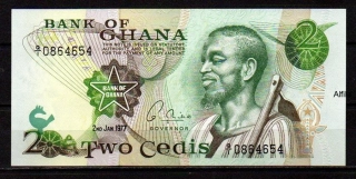 Ghana 5 Cedis 1977 UNC P.14c 