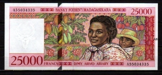Madagaskar 25000 Francs 1998 UNC P.82 