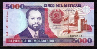 Mosambik 5000 Meticais 1991 UNC P.136