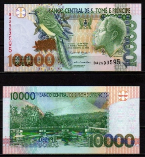 Svatý Tomáš a Princův ostrov 10000 Dobras 2004 UNC P.66c