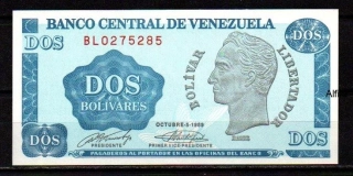 Venezuela 2 Bolivares 1989 UNC P.69