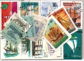 Balíček známek , Lodě - 50 ks