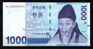 Jižní Korea 1000 Won 1983 ND UNC P.9