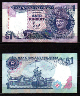 Malajsie 1 Ringgit 1989 UNC P.27