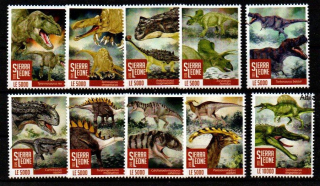  Sierra Leone známky, dinosauři 2020