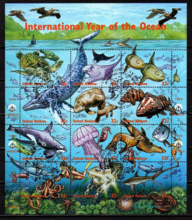 United Nations Fauna známky