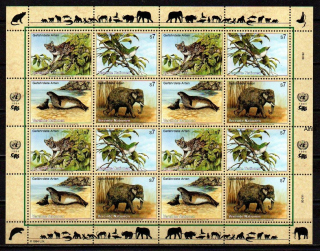 United Nations Fauna známky