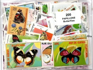 Balíček známek , Motýli - 200 ks