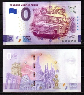 0 Euro Souvenir, ČR, 2026, TRABANT MUZEUM PRAHA 