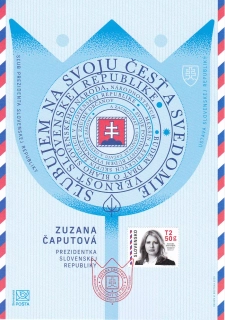 Pamětní List - Prezidentka SR Zuzana Čaputová