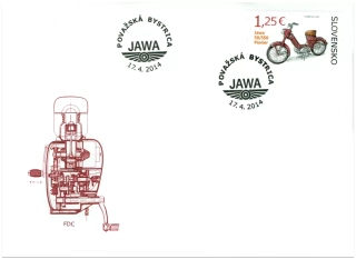 FDC - Technické pamiatky: Historické motocykle – Jawa 50/550 Pionier