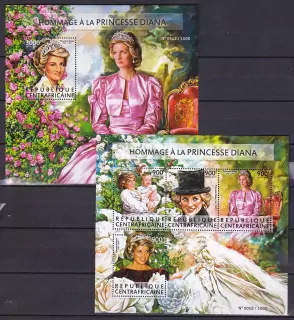 Centrální Afrika známky, Princezna Diana