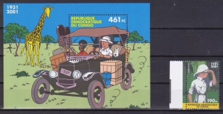 Congo známky - Tintin