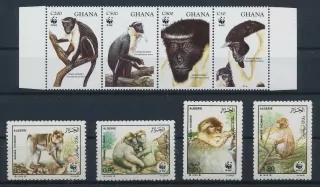 Ghana + Algerie známky