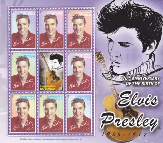 Dominica známky, Elvis Presley
