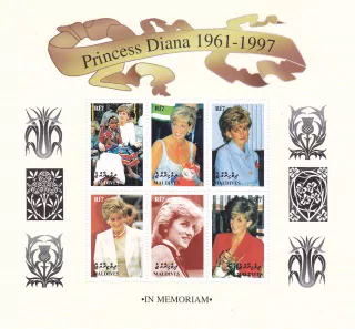 Maldives známky, Princezna Diana