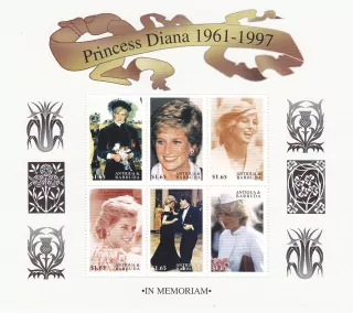 Antigua známky, Princezna Diana